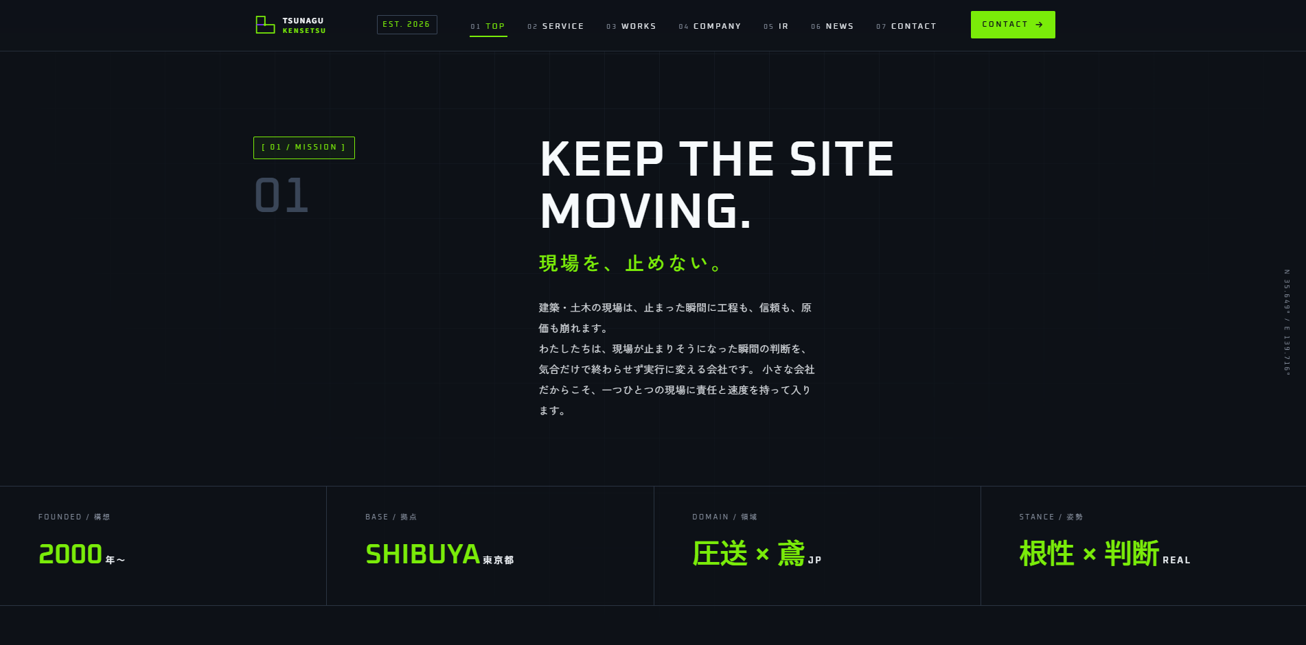 古いホームページのリニューアル前イメージ